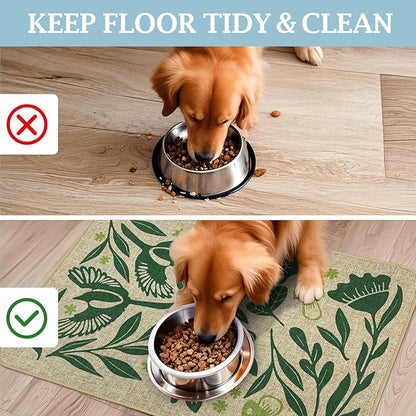 SHIYUE Dog Food Mats for Floors, Absorbent Cat Bowl for Food and Water - Image 4