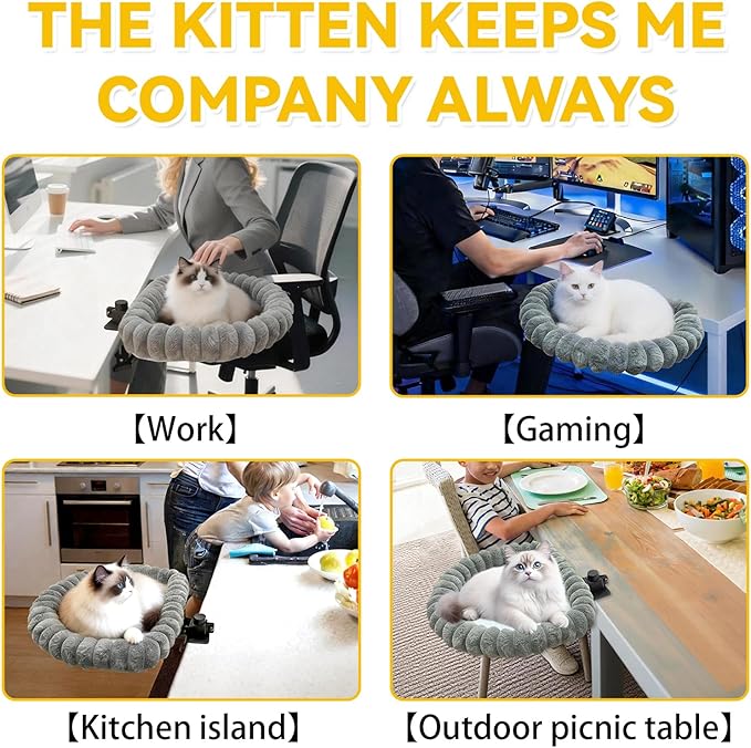 20"x16" Rotatable Foldable Cat Desk Bed - Image 7