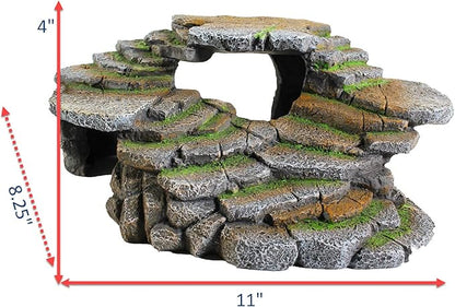 PENN-PLAX Reptology Shale Scape Step Ledge & Cave Hideout – Decorative Resin - Image 2
