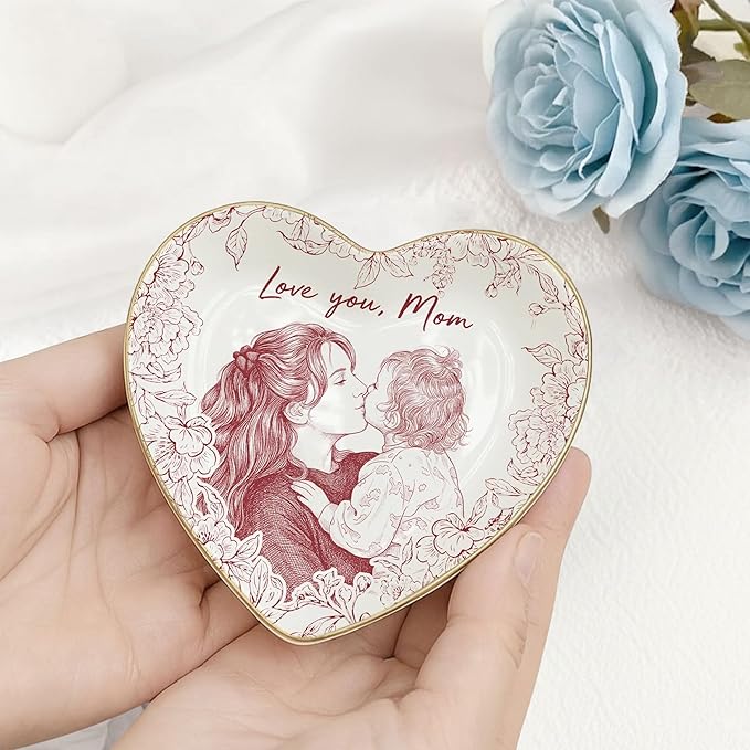 LOVELYPOD Custom Mom Nana Jewelry Tray, Family Photo Ring Holder, Mama Trinket - Image 6
