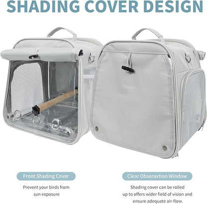 Small Bird Carrier Bag, Portable Travel Parrot Parakeet Carrier Cage - Image 4