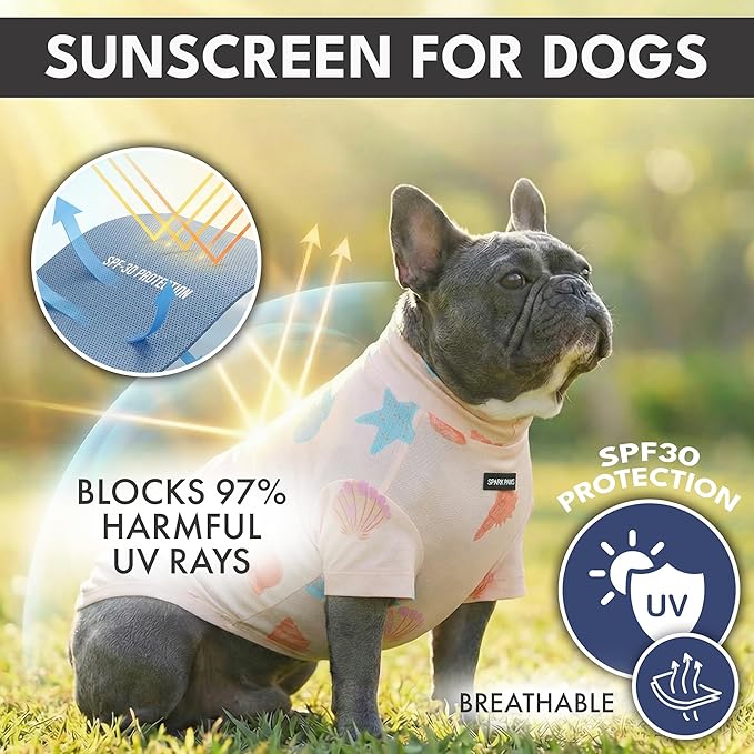 Spark Paws Sunblock Dog T-Shirt, SPF30 Protection, Lightweight Breathable Quick - Image 2