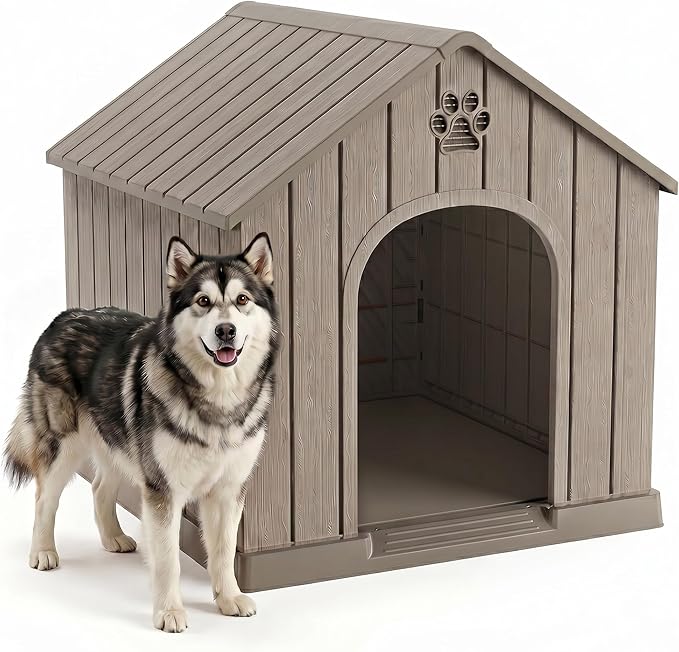 EFU Large Dog House Outdoor Indoor, Waterproof Puppy Dog House by EFU