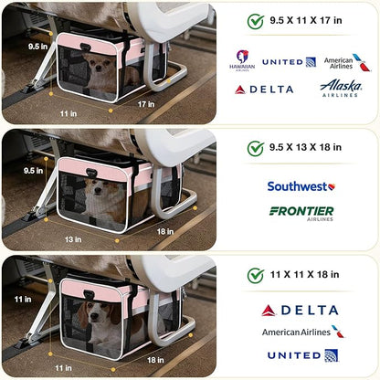 Lekereise Top-Expandable Pet Carrier 18x11x11Inch Delta American United Airline - Image 2