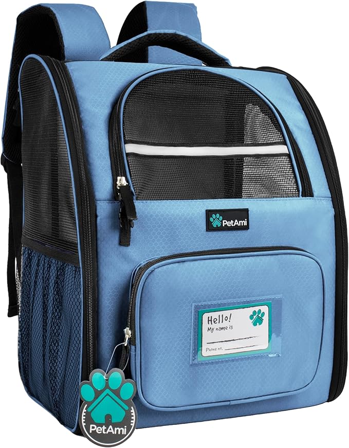 PetAmi Dog Backpack Carrier for Small Medium Dogs Large Cats up to 18 lbs by PetAmi