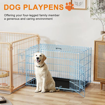 FDW Dog Crate 36inch Dog Cage Foldable Metal Kennel - Image 2