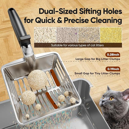 Metal Cat Litter Scoop, Large Cat Scooper - Image 3