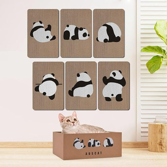 AUSCAT Cardboard Cat Wall Scratcher, 7 cat Scratching Boards by AUSCAT