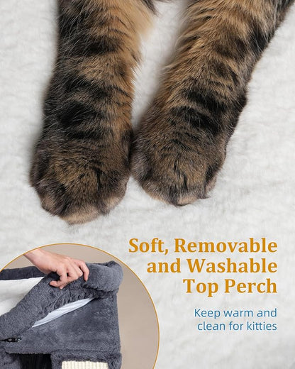 Aechonow XL Cat Tree Tower for Large Adult Cats 20 lbs+, 23x15.7Inch Perch Bed - Image 4