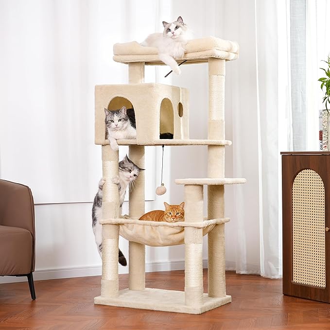 53” Cat Tree for Large Cats 20 lbs+, XL Cat Tower - Image 6