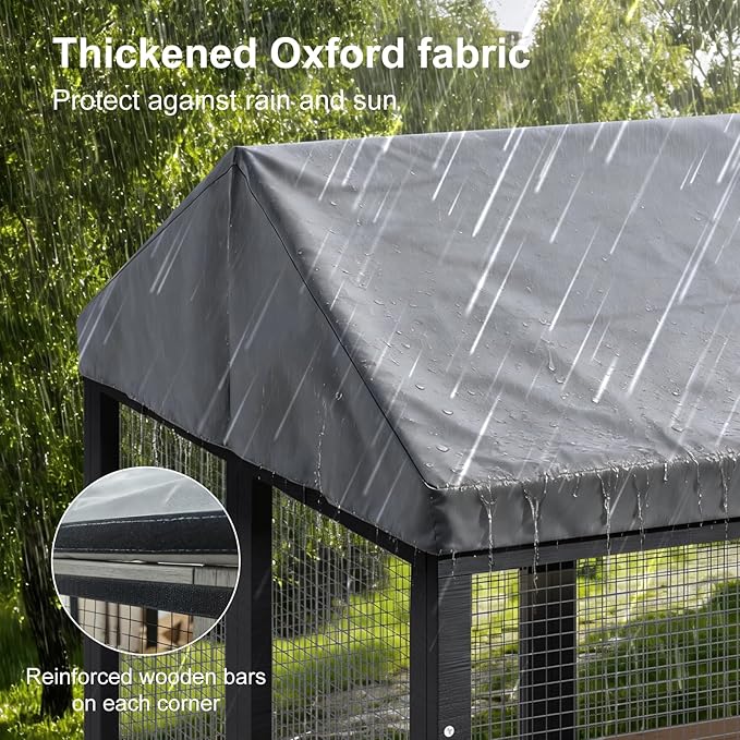 TIMHAKA 71 inch Large Catio Outdoor Cat Enclosure, Cat Catio - Image 6
