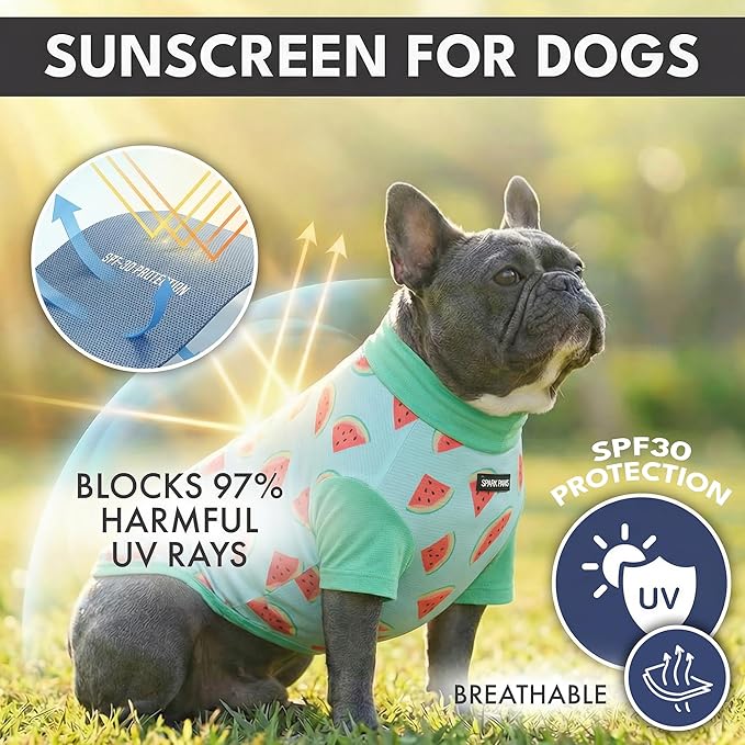 Spark Paws Sunblock Dog T-Shirt, SPF30 Protection, Lightweight Breathable Quick - Image 2