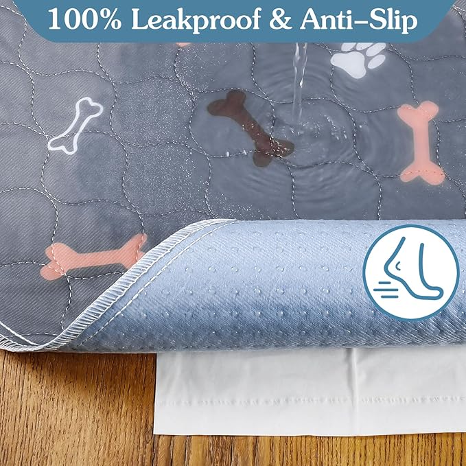 Washable Dog Pee Pads, 2 Pack 36"x 36" Puppy Pads, Reusable Pet Training Pads - Image 2