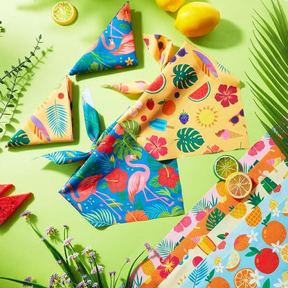 50 Pcs Summer Theme Dog Bandanas Bulk Tropical Bandanas - Image 5
