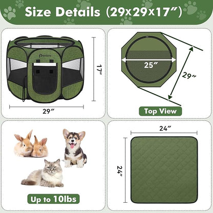 Dog Cat Playpen Indoor Outdoor for Puppy Pet Dogs Cat Recovery After Surgery - Image 6