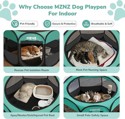 Dog Playpen, Portable Puppy Pet Crate Indoors - Image 4
