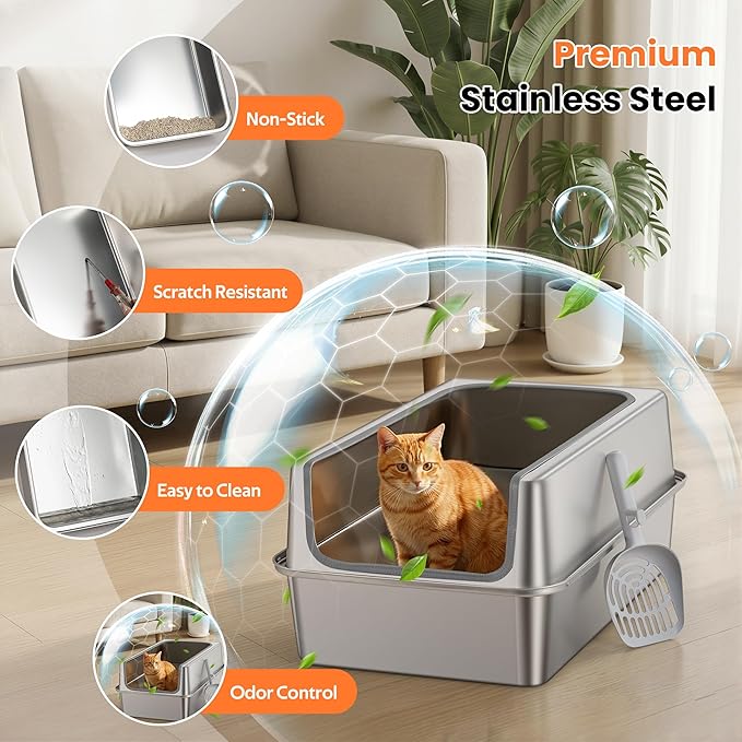Stainless Steel Litter Box - Image 3