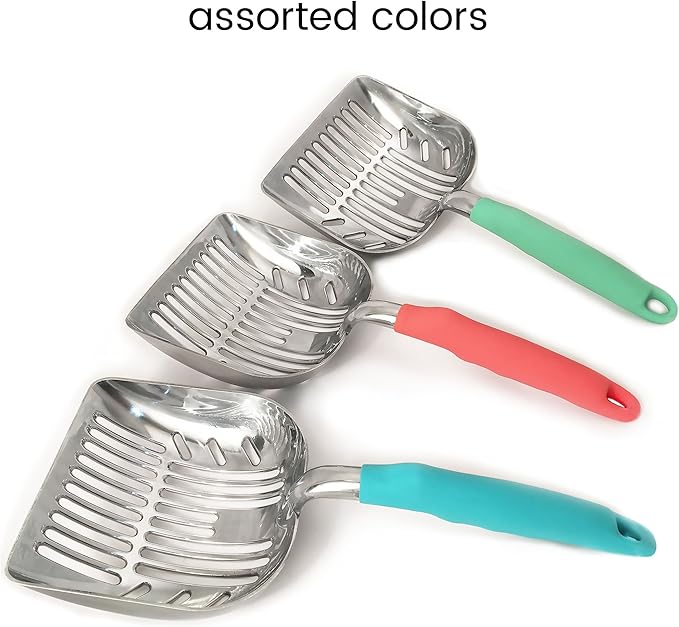 DuraScoop® Premium Multicat Cat Litter Scoop | Solid Metal | Litter Box Tray - Image 5