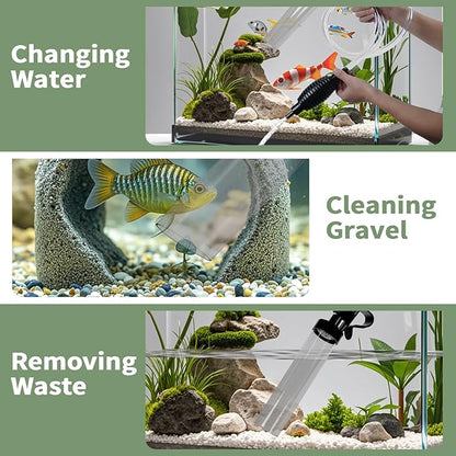 5ft-S Aquarium Siphon Vacuum Cleaner, Hand Siphon Pump Water Changer - Image 7