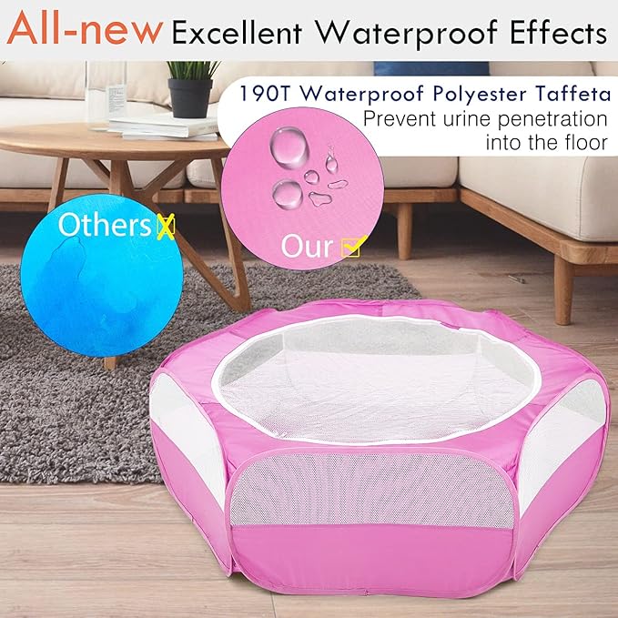 Pawaboo Small Animals Playpen, Waterproof Small Pet Cage Tent - Image 4