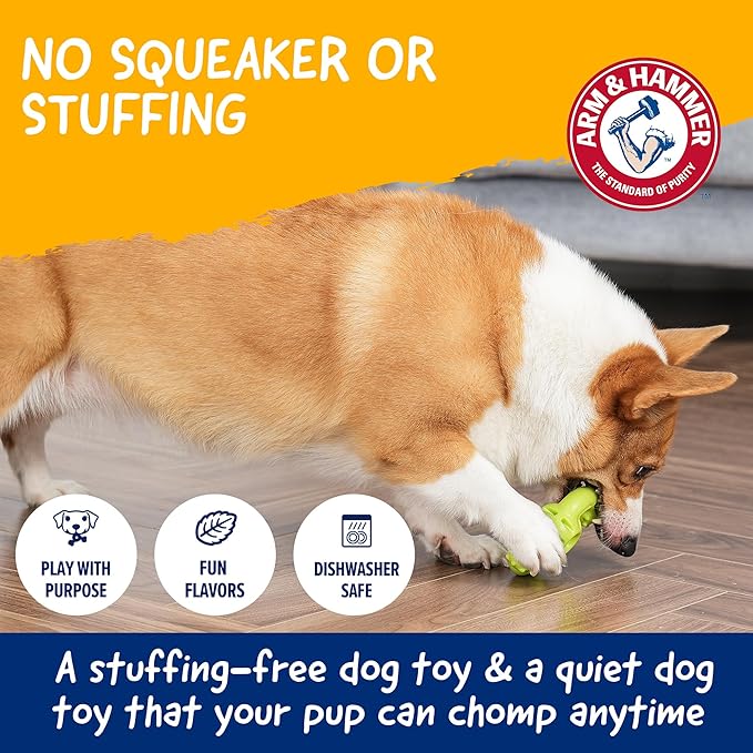 Arm & Hammer Nubbies Dog Dental Chew Toy, TPR Wave, Mint Flavor, - Image 6