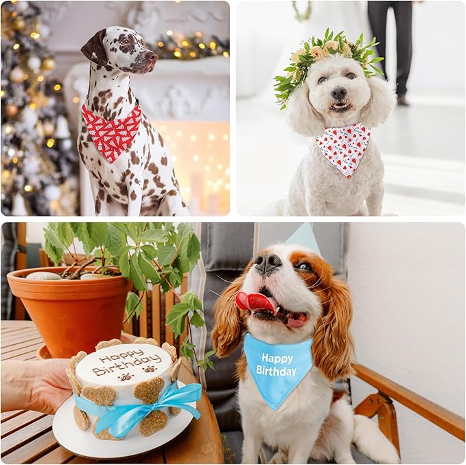 Personalized Dog Bandanas with Buckle Name Photo Logo Custom Neckwear Dog Scarf - Image 7