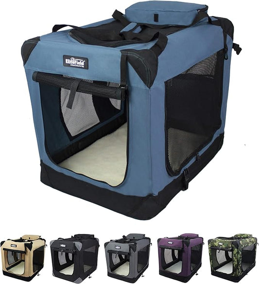 EliteField 3-Door Folding Soft Dog Crate by EliteField