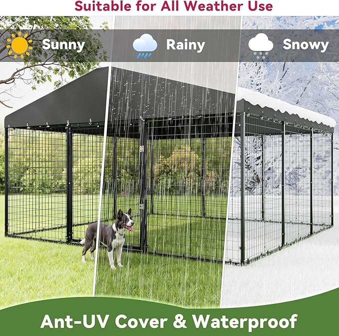 10x10x6 FT Large Outdoor Dog Kennel - Image 3