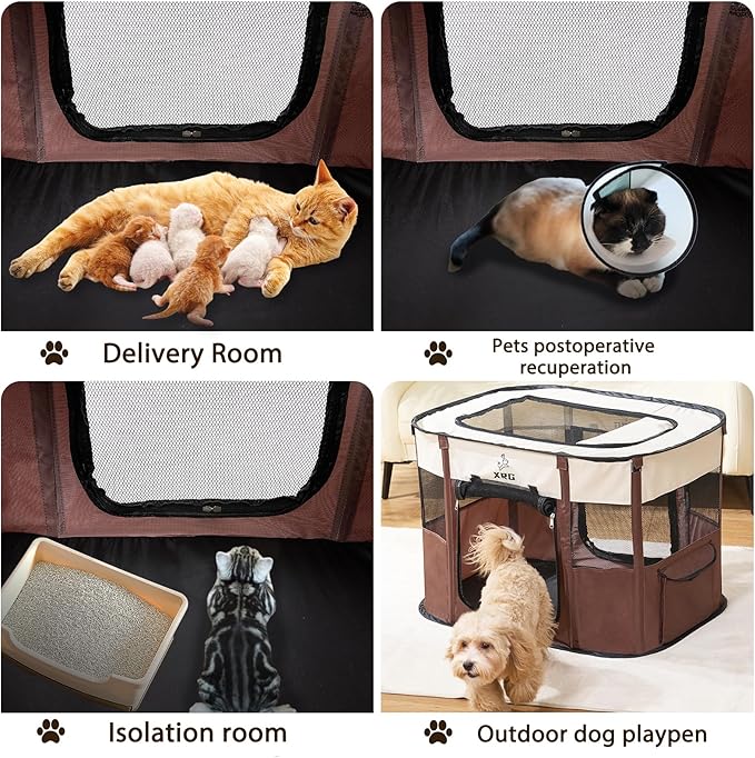 Portable Foldable Pet Playpen Collapsible Crates Kennel Playpen - Image 8