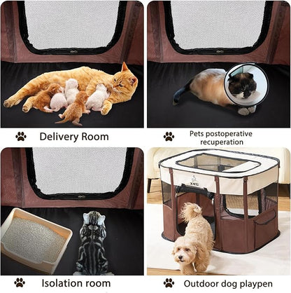 Portable Foldable Pet Playpen Collapsible Crates Kennel Playpen - Image 8