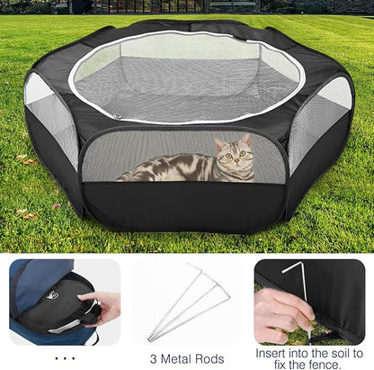 Pawaboo Small Animals Playpen, Waterproof Small Pet Cage Tent - Image 5