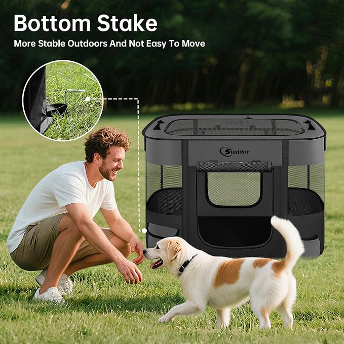 Dog Playpen, Cat Pet Puppy Pen, Portable Playpens - Image 5
