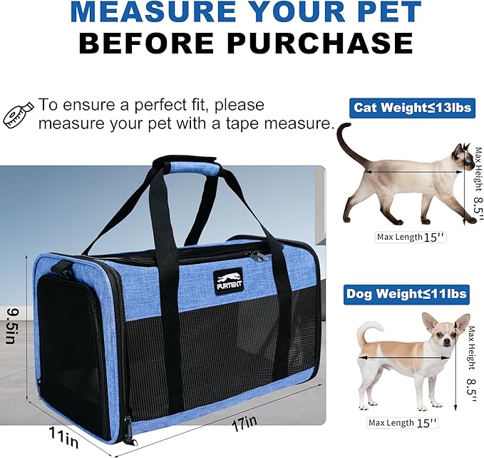 Pet Carrier Airline Approved, Soft Sided Cat Carrier - Image 6