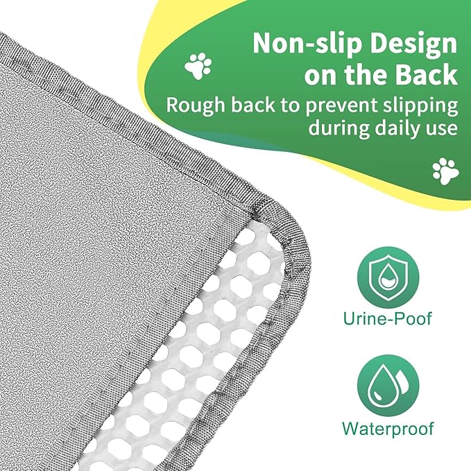 GRELY Cat Litter Mat, 25x16 Inches Litter Box Mat, 2 Layer Litter Trapping Mat - Image 4