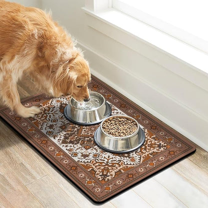 Pet Feeding Mat for Floors Waterproof Dog Mat for Food and Water Absorbent - Image 7