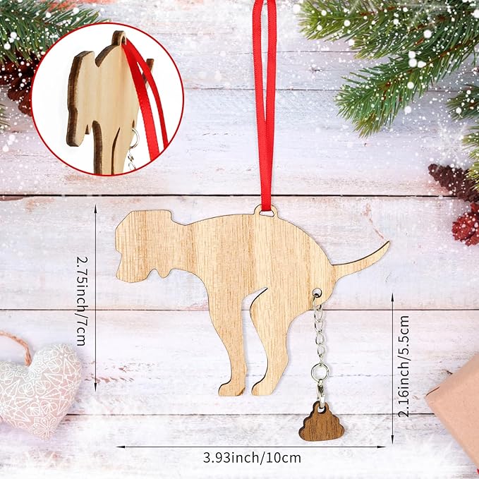 Dog Pooping Ornament Personalized Christmas Tree Ornament Decorations- Funny - Image 2