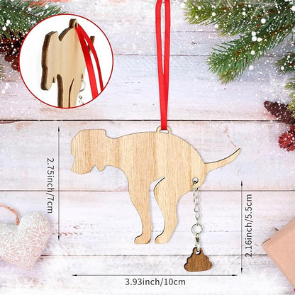 Dog Pooping Ornament Personalized Christmas Tree Ornament Decorations- Funny - Image 2