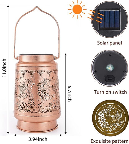 Hummingbird Solar Lanterns Outdoor Waterproof, Hummingbird Gifts - Image 2