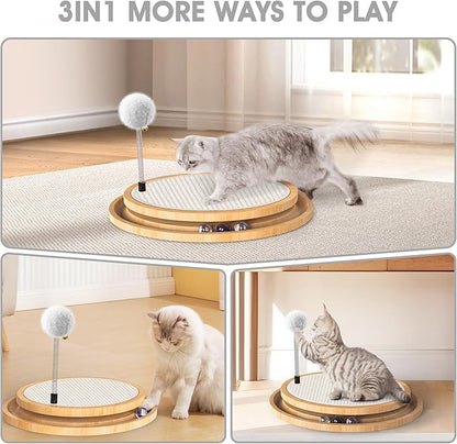 Cat Scratcher, Rolufy Cat Natural Sisal Scratching Pad, Kitten Interactive Toy - Image 2