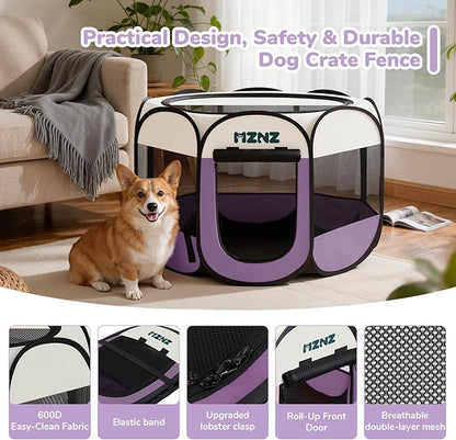Dog Cat Playpen, Portable Puppy Pet Crate Indoors - Image 7