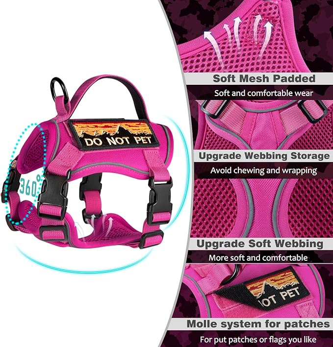 Tactical Cat Harness for Walking, Adjustable Escape Proof Pet Vest for Large Cat - Image 5