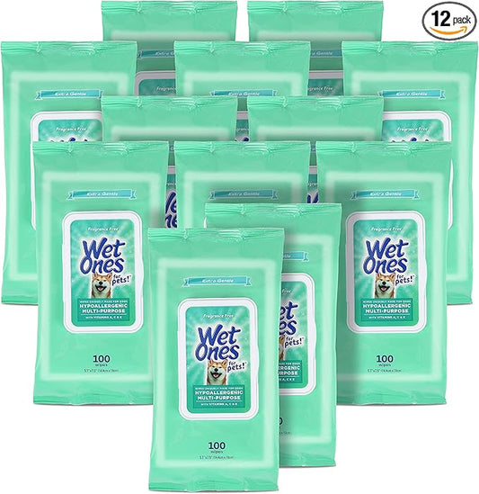 Wet Ones for Pets Hypoallergenic Multipurpose Dog Wipes by WetOnes