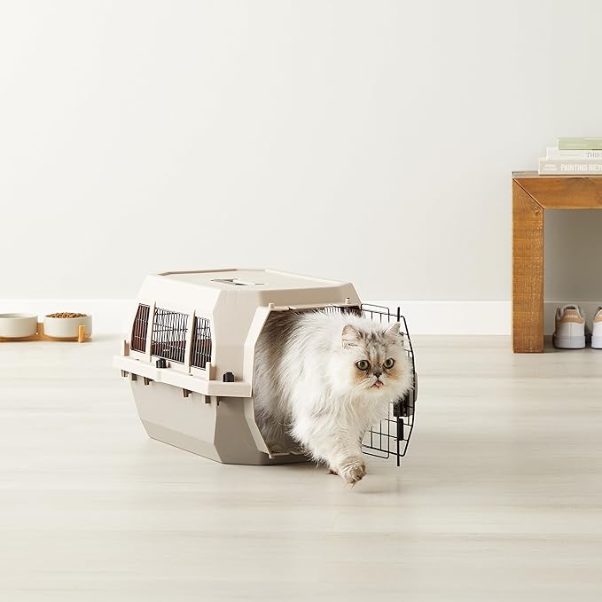 Amazon Basics Hard-Sided Dog and Cat Kennel, Single-Door Travel Pet Carrier - Image 7