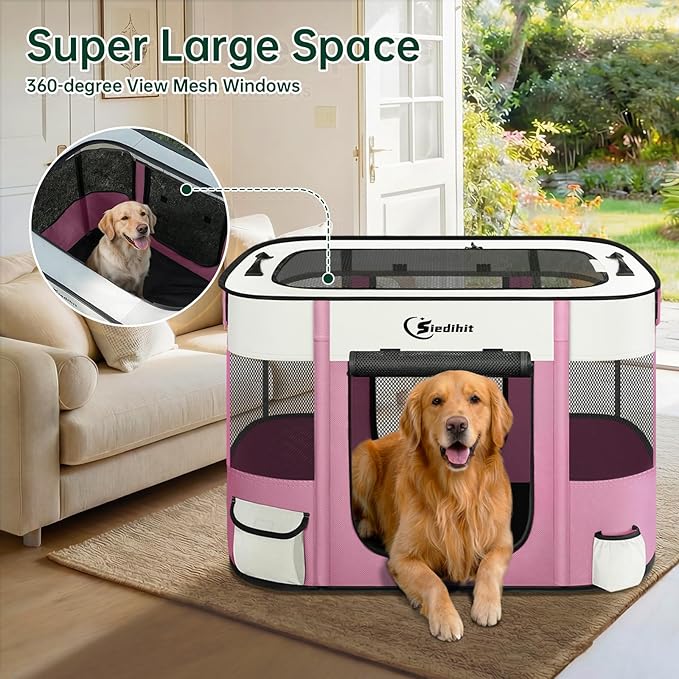 Dog Playpen, Cat Pet Puppy Pen, Portable Playpens - Image 7