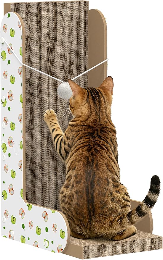 TIMHAKA Cat Scratcher, 22.7 Inch L-Shaped Cat Scratching Board by TIMHAKA