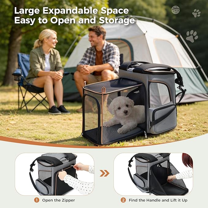 Lekereise Cat Backpack Expandable Pet Carrier Backpack - Image 4