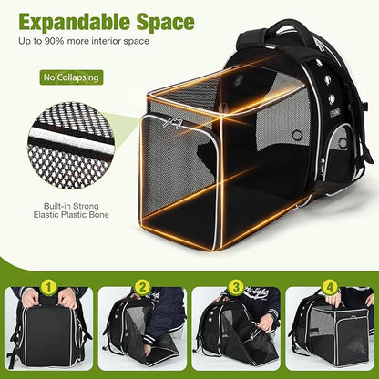 Limited Stock Lekereise Cat Backpack Carrier, Expandable Large Space Cat Bubble - Image 5