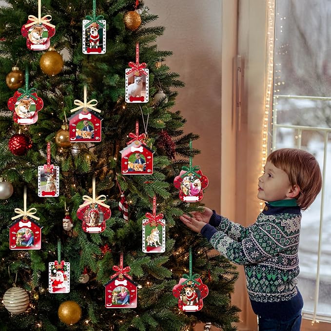 UNIQOOO Pet Christmas Acrylic Picture Frame Ornaments - Image 5