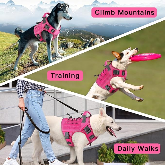WINGOIN Tactical Dog Harness for Extra Large Dogs, Heavy Duty No Pull Dog - Image 6