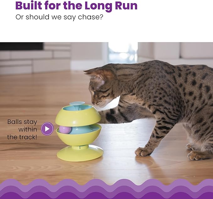 Catstages Twist-A-Ball 3-in-1 Convertible Cat Track Toy, Rolling Ball Toy - Image 4